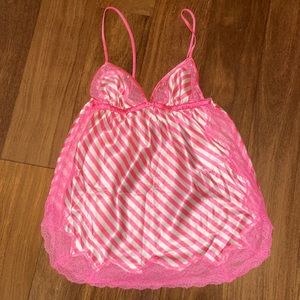 Victoria’s Secret Pink striped babydoll slip lingerie